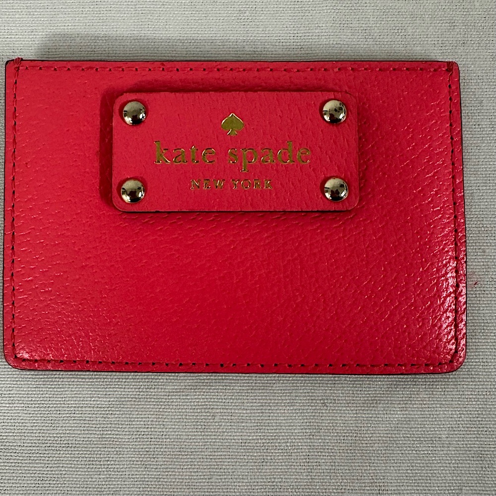 kate spade card holder in hot pink